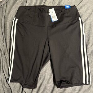 Adidas Women's Athletic Shorts Black with White Accents